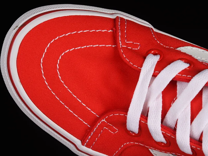 All categories Vans Vans series Vans Hi Vans high-top Vans SK8-Hi Vans official high-end branch classic red and white high-top casual sneakers VN000TS9GYK